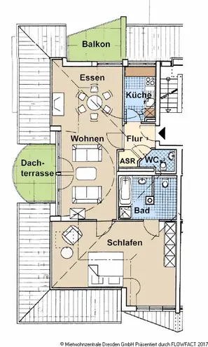 2 Zimmer Wohnung mit 79 m² in Dresden – Bild 2