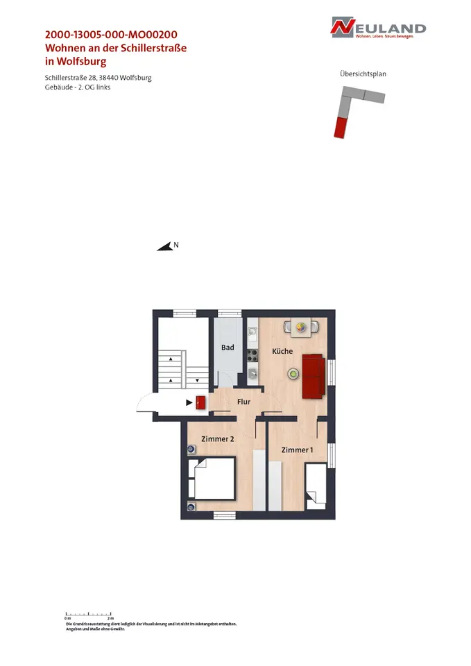 2 Zimmer Wohnung mit 50 m² in Wolfsburg – Bild 5