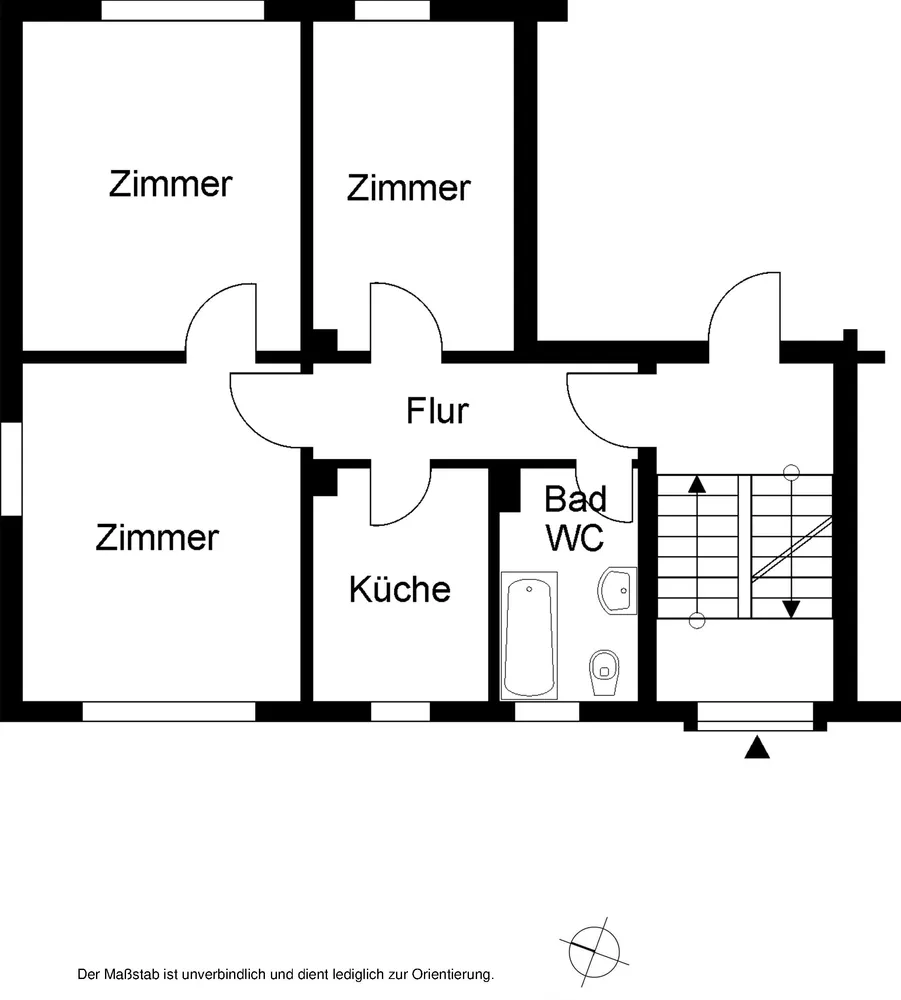 3 Zimmer Wohnung mit 55 m² in Bielefeld – Bild 2