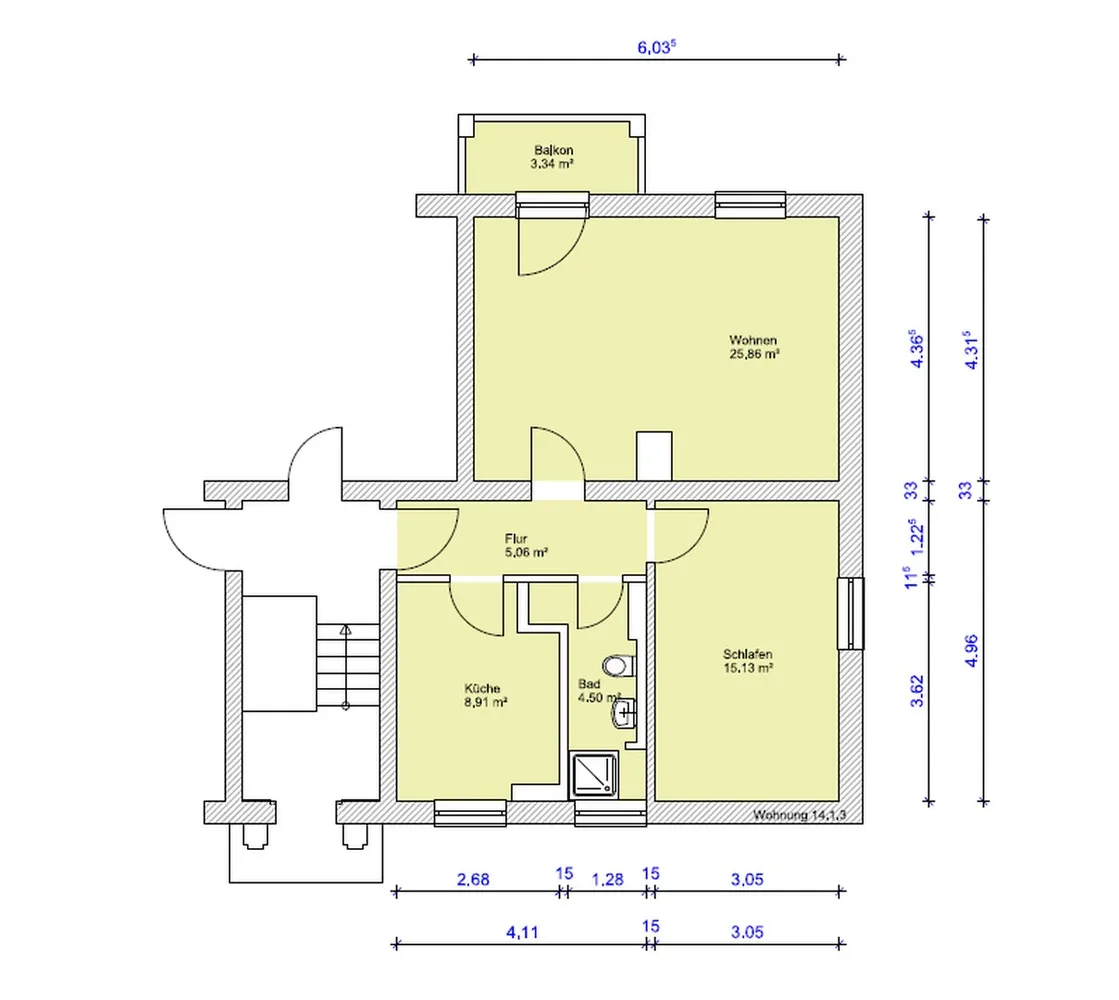 2 Zimmer Wohnung mit 62 m² in Magdeburg – Bild 9