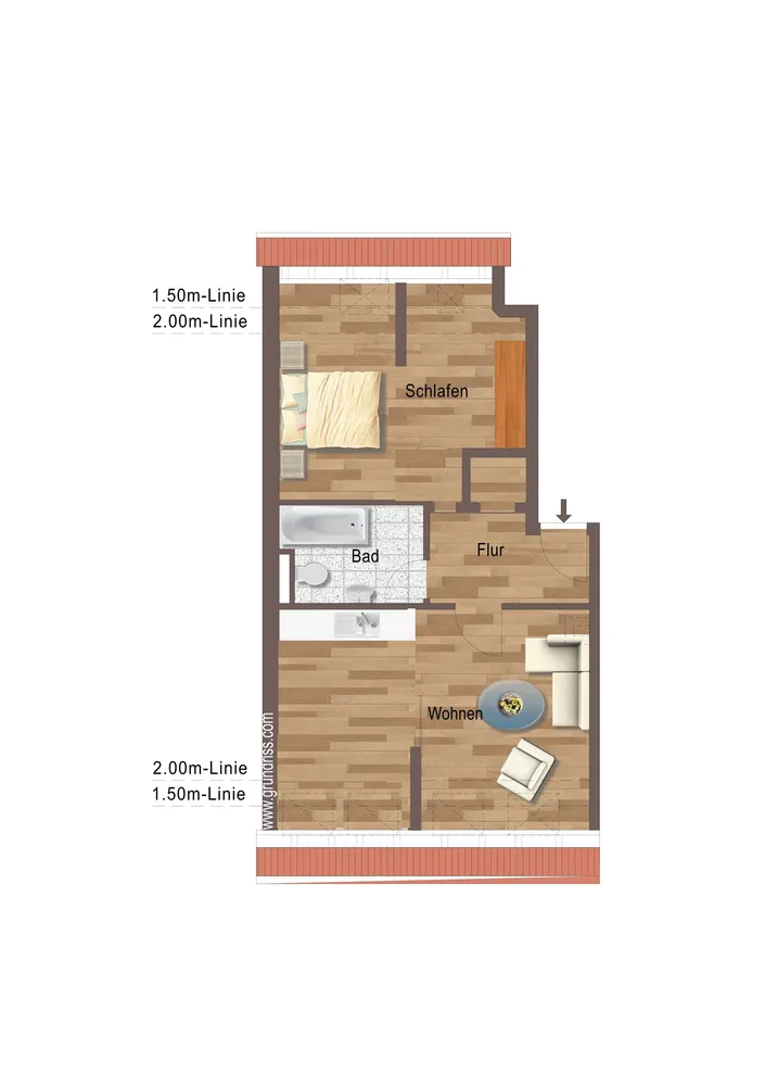 2 Zimmer Wohnung mit 50 m² in Leipzig – Bild 9