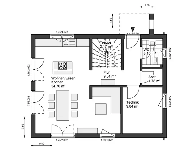 3 Zimmer Haus mit 120 m² in Dortmund – Bild 2