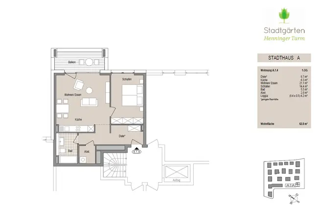 2 Zimmer Wohnung mit 63 m² in Frankfurt am Main – Bild 9