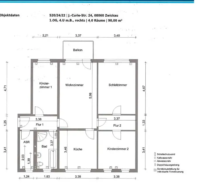 4 Zimmer Wohnung mit 90 m² in Zwickau – Bild 5