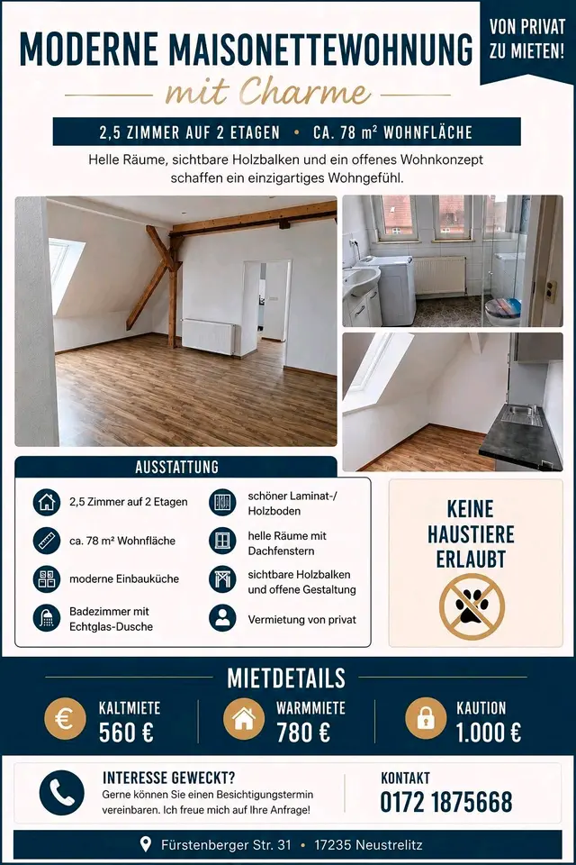 3 Zimmer Wohnung mit 77 m² in Neubrandenburg – Bild 6