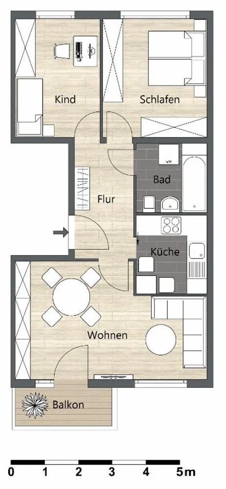3 Zimmer Wohnung mit 57 m² in Dessau-Roßlau – Bild 8