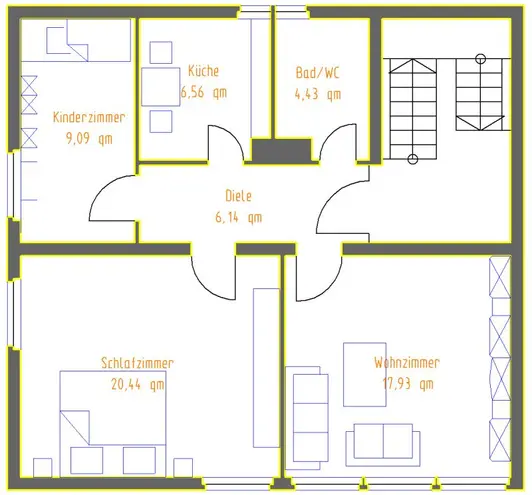 3 Zimmer Wohnung mit 64 m² in Hagen – Bild 4