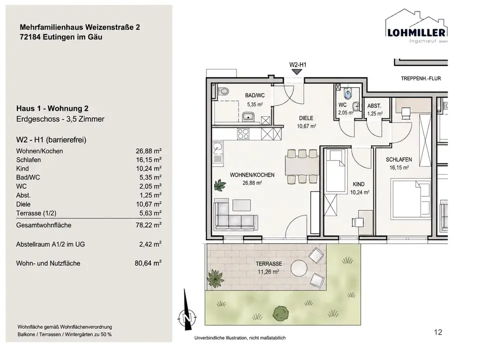 3 Zimmer Wohnung mit 63 m² in Tübingen – Bild 9