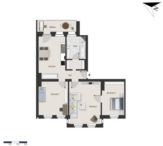3 Zimmer Wohnung mit 85 m² in Magdeburg – Bild 3