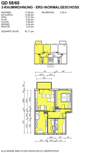 3 Zimmer Wohnung mit 62 m² in Dresden – Bild 2