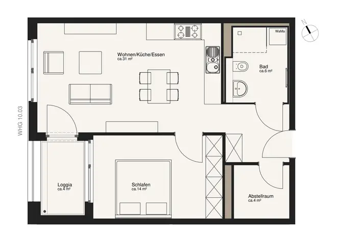 2 Zimmer Wohnung mit 56 m² in Berlin – Bild 3